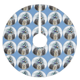 Labradoodle Weihnachten Polyester Weihnachtsbaumdecke