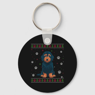 Labradoodle Weihnachts-Sweater Xmas Haustier Hund Schlüsselanhänger