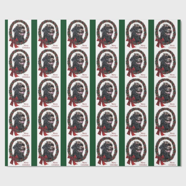 Labradoodle Weihnachtsgeschenke Geschenkpapier (Flach)