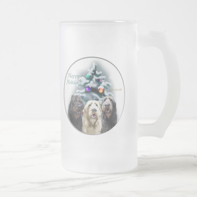 Labradoodle Weihnachtsgeschenke Mattglas Bierglas (Rechts)