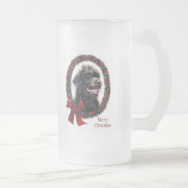 Labradoodle Weihnachtsgeschenke Mattglas Bierglas