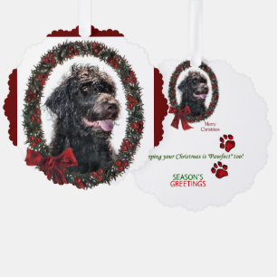 Labradoodle Weihnachtsgeschenke Ornament Karte