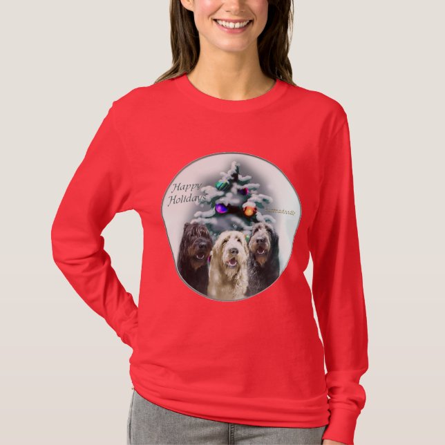 Labradoodle Weihnachtsgeschenke T-Shirt (Vorderseite)