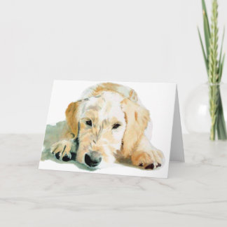 Labradoodle Welpen-Gruß-Karten Karte