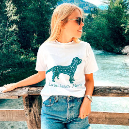 Labradoodle zeichnet sich durch Mama in Aqua Green T-Shirt