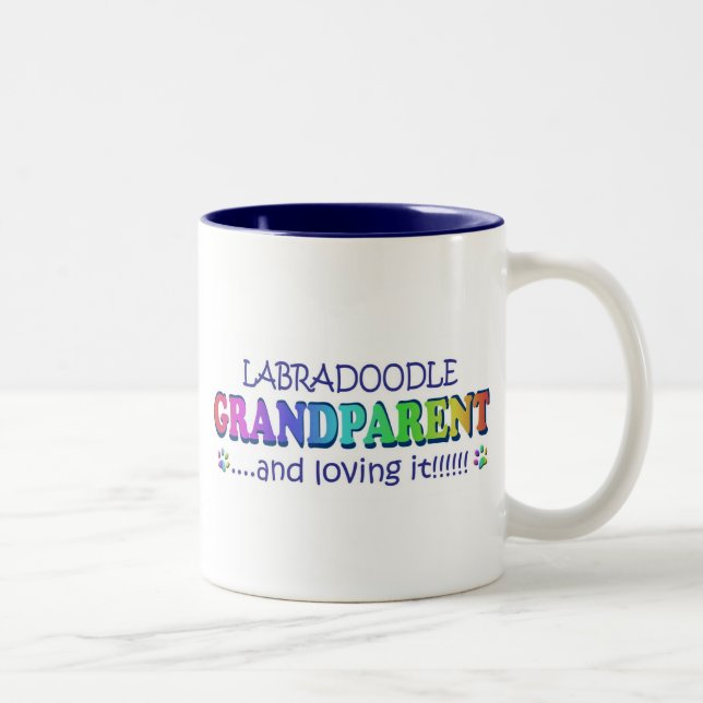LABRADOODLE ZWEIFARBIGE TASSE (Rechts)