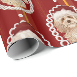 ©LabraDoodleFriends Hund Labradoodle, das Rot Geschenkpapier