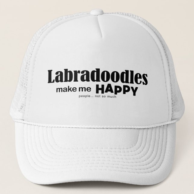 Labradoodles machen mich glücklich truckerkappe (Vorderseite)