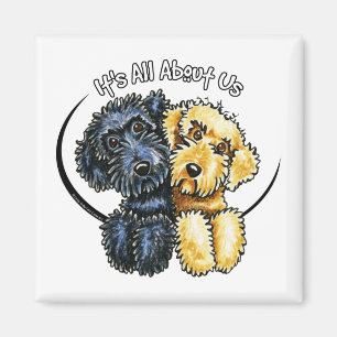 Labradoodles schwarzes Gelb IAAU Magnet