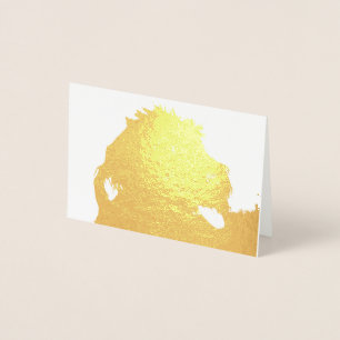 Labradoodschwarz Folienkarte