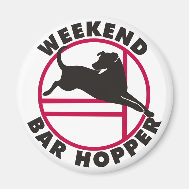 Labrador Agility Weekend Bar Hopper Magnet (Vorne)