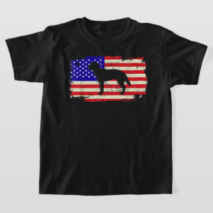 Labrador American Flag Hund Lover Retriever Gesche T-Shirt