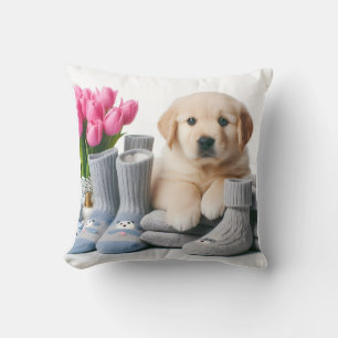 Labrador and Socks Kissen