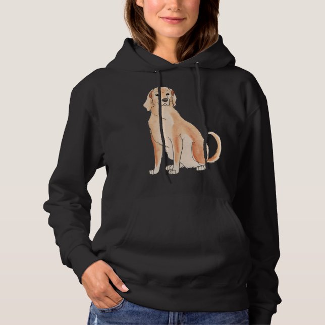 Labrador-Aquarellbild Hoodie (Vorderseite)