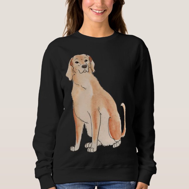 Labrador-Aquarellbild Sweatshirt (Vorderseite)