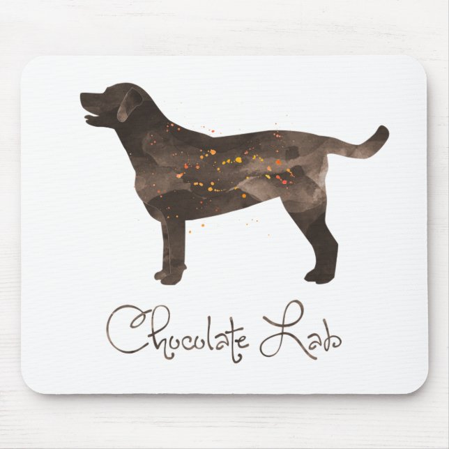 Labrador-Aquarelldesign Mousepad (Vorne)