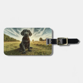 Labrador auf einem benutzerdefinierten Gepäckanhän Gepäckanhänger