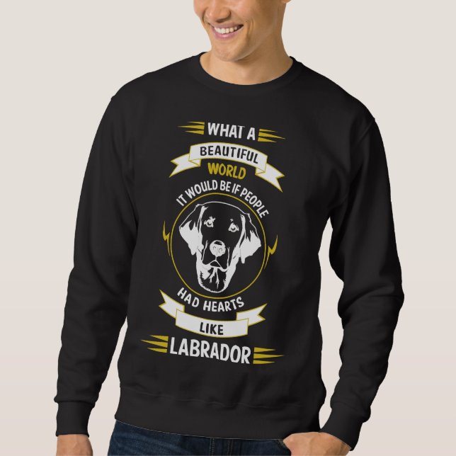 Labrador-Aufkleber Sweatshirt (Vorderseite)