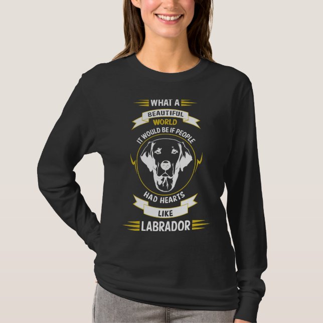Labrador-Aufkleber T-Shirt (Vorderseite)