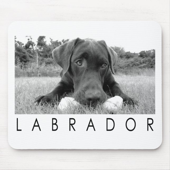 Labrador B&W Mousepad (Vorne)