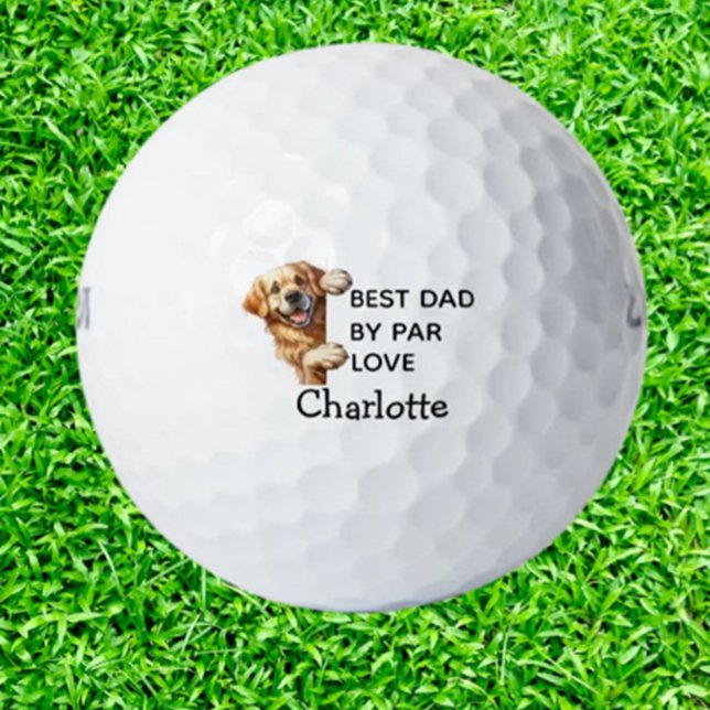 Labrador-Bestes-Vater-Geschenk  Golfball (Celebrate the best Labrador dad with custom golf balls—perfect birthday gift for dog lovers  )
