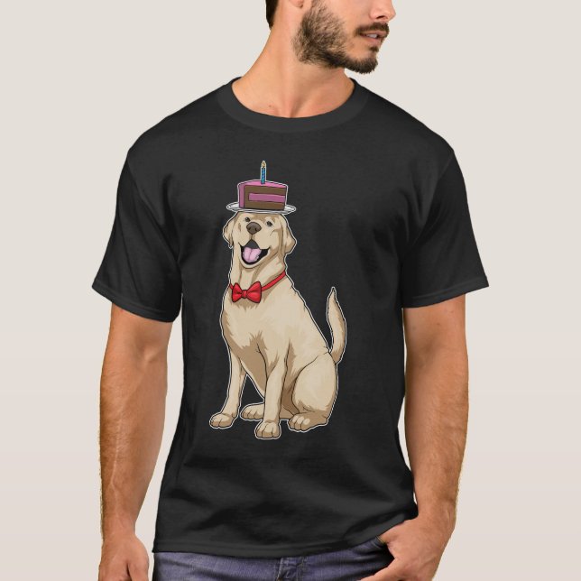 Labrador Birthday Cake T-Shirt (Vorderseite)