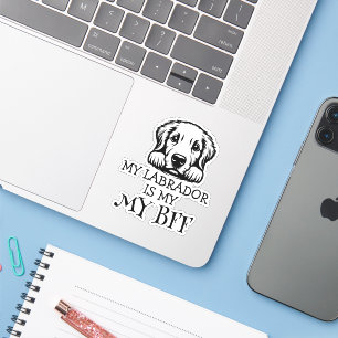 Labrador Black and White Best Furry Friend Theme Aufkleber