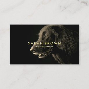Labrador Black Dog Walker Sitter Grooming Visitenkarte