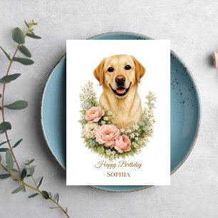 Labrador-Blumenporträt Karte