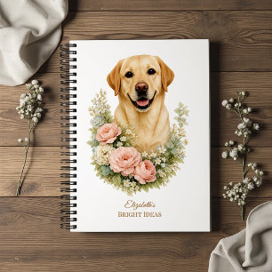 Labrador-Blumenporträt Notizbuch