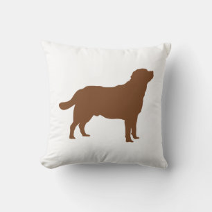 Labrador Brown Silhouette Stehender Labrador Kissen