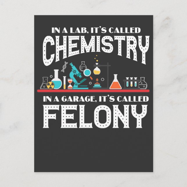 Labrador Chemie Lehrer Garage Felony Crime Chemist Postkarte (Vorderseite)