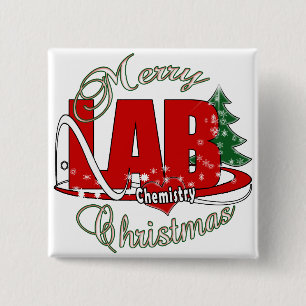 LABRADOR CHEMISTRY CHRISTMAS BUTTON