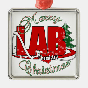 Labrador CHEMISTRY CHRISTMAS Ornament Aus Metall