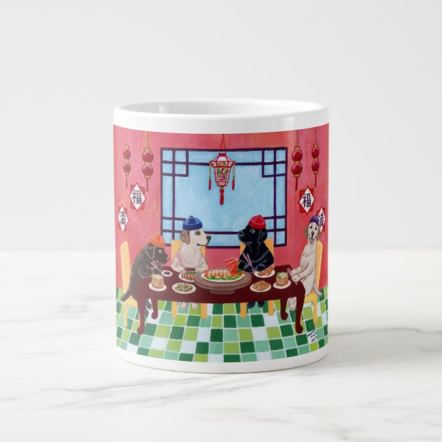 Labrador-Chinese-Restaurant Jumbo-Tasse (Vorderseite)