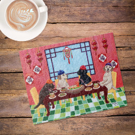 Labrador Chinesisches Restaurant Malerei Puzzle