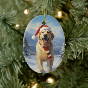 Labrador Christmas Keramik Ornament