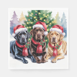 Labrador Christmas Paper Napkin Serviette