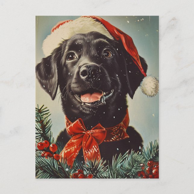 Labrador Christmas Postkarte (Vorderseite)