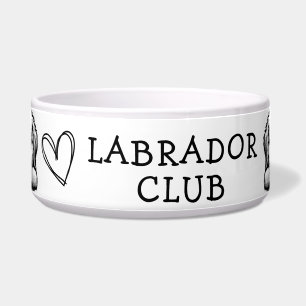 Labrador Club Schwarz-Weiß-Thema Napf