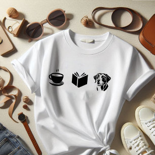 Labrador Coffee Book Geschenk für Doglobul T-Shirt