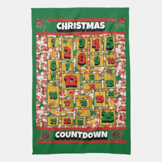 Labrador Countdown Weihnachtskalender Hund Geschirrtuch