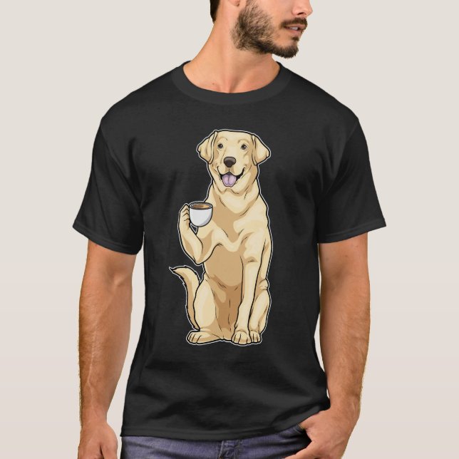 Labrador Cup-Kaffee T-Shirt (Vorderseite)