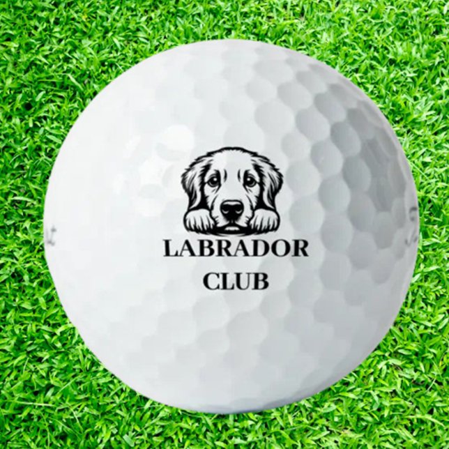 Labrador Custom Club Theme Golfball (Labrador Custom Club Theme Tee off with a touch of personality and playfulness)