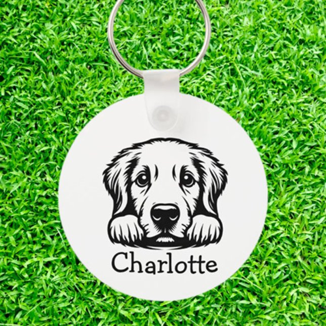 Labrador Custom Club Theme Schlüsselanhänger (Celebrate your love for Labradors with a personalized Labrador Custom Club Theme keychain)