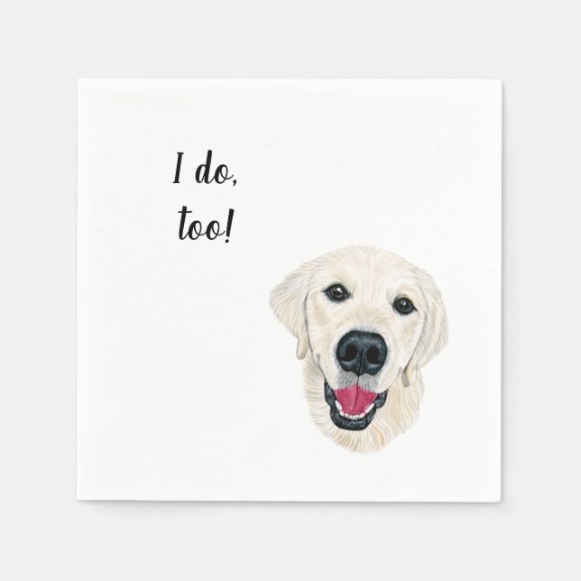 Labrador Custom Cocktail Napkin Serviette (Vorderseite)