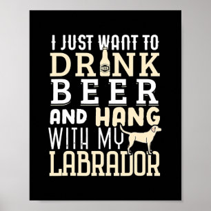 Labrador Dad Funny Father's Day Lab Retriever Dog Poster