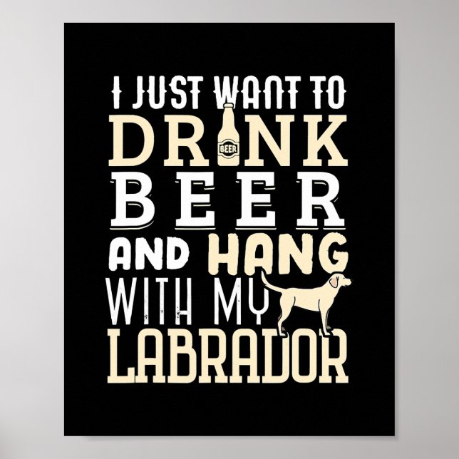 Labrador Dad Funny Father's Day Lab Retriever Dog Poster (Vorne)