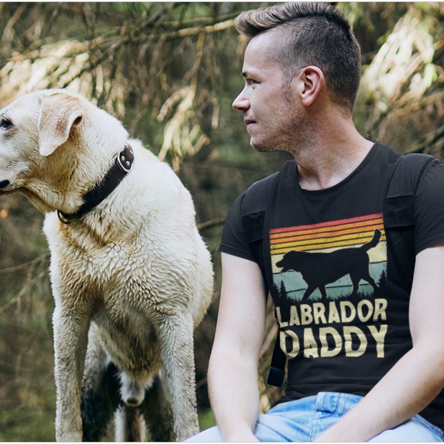 Labrador Daddy  – Funny Dog Dad Gift Tri-Blend Shirt (Von Creator hochgeladen)