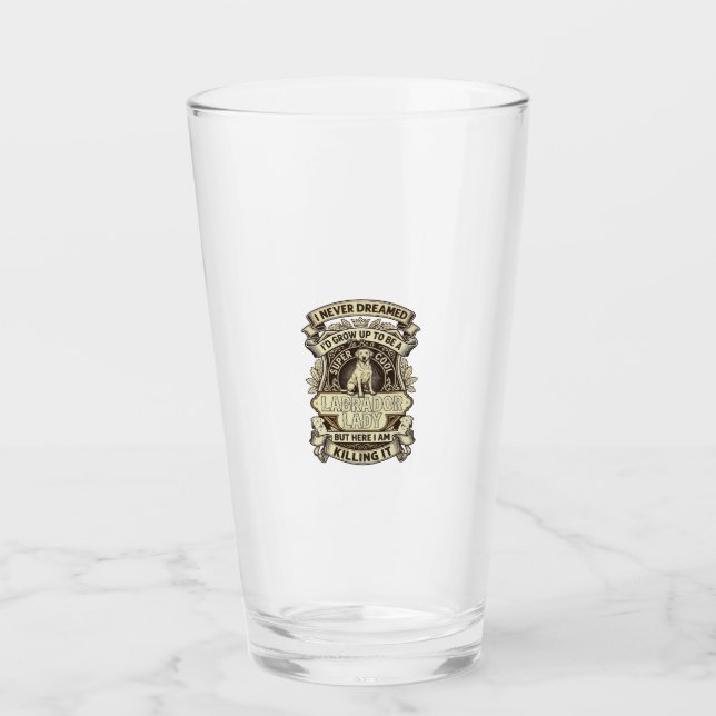 Labrador-Dame-Hund-Kronenschild_1 Glas (Vorderseite)